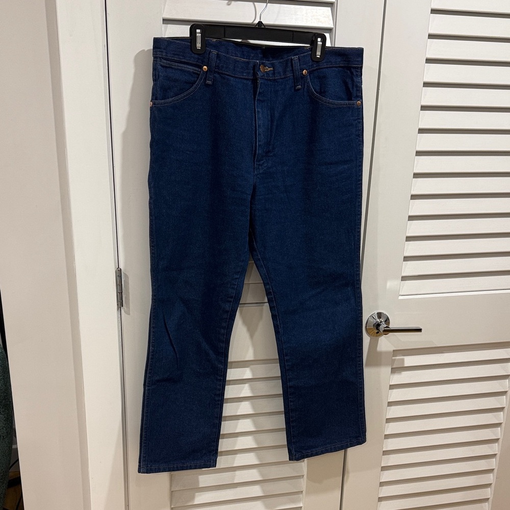 Wrangler Men's Straight-Leg Dark Indigo Jeans